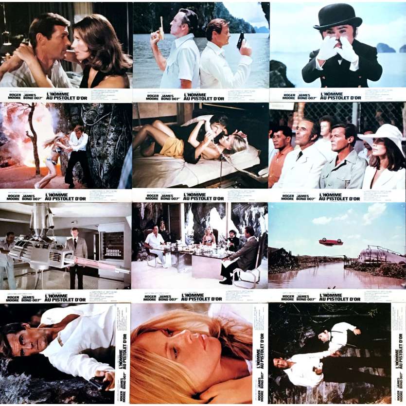 THE MAN WITH GOLDEN GUN Lobby Cards 9x12 in. - x12 1977 - James Bond, Roger Moore