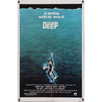 THE DEEP Movie Poster 27x40 in. - 1977 - Peter Yates, Jaqueline Bisset