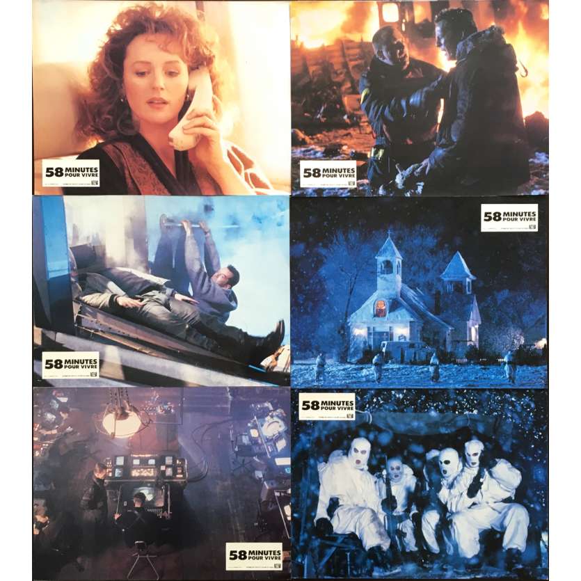 58 MINUTES POUR VIVRE Photos de film 21x30 cm - x6 1990 - Bruce Willis, Renny Harlin