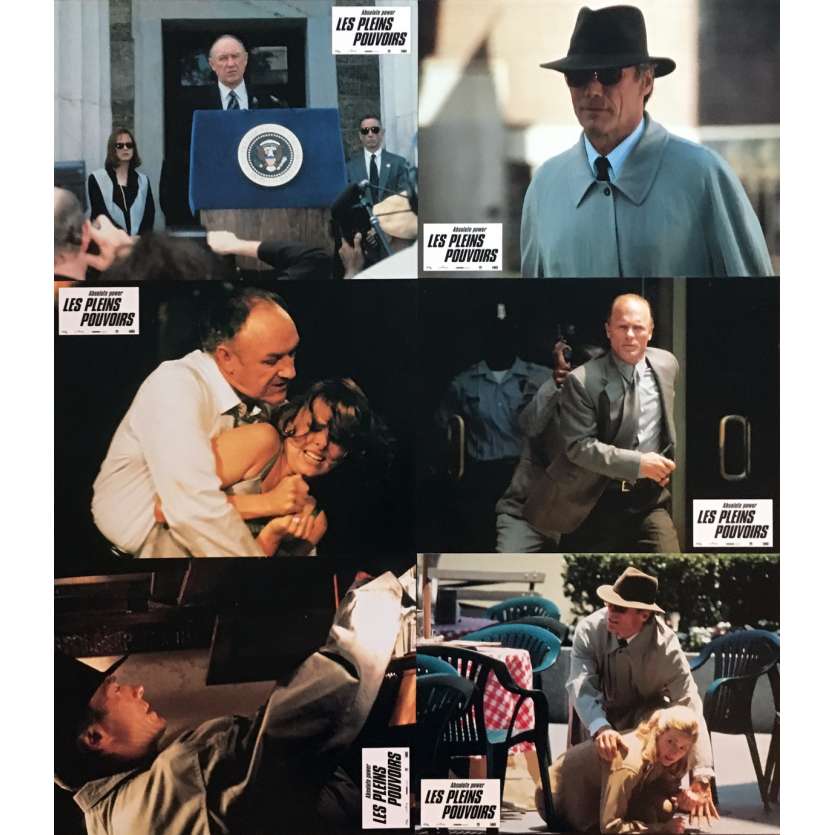 ABSOLUTE POWER Lobby Cards 9x12 in. - x6 1997 - Clint Eastwood, Gene Hackman