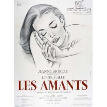 LOVERS French Movie Poster 47x63 '58 Jeanne Moreau, Louis Malle LOVERS French Movie Poster 47x63 '58 Jeanne Moreau, Louis Malle