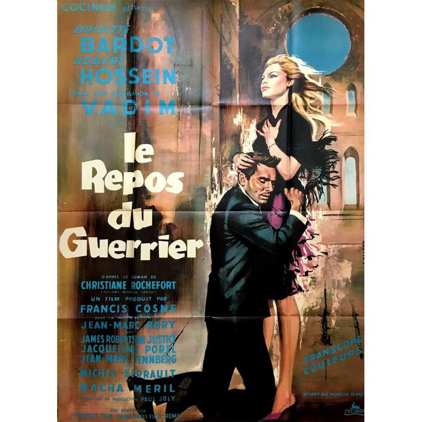 LOVE ON A PILLOW Movie Poster 47x63 in. - 1962 - Roger Vadim, Brigitte Bardot