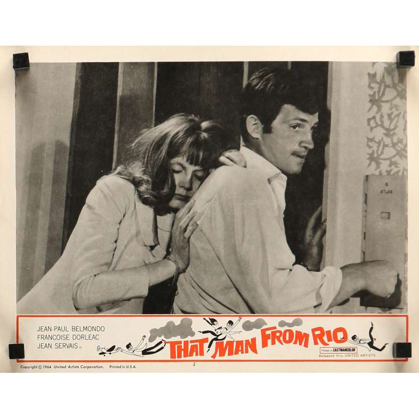 THE MAN FROM RIO Lobby Card 11x14 in. - N06 1964 - Philippe de Broca, Jean-Paul Belmondo