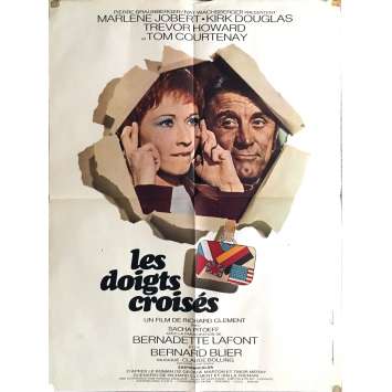 LES DOIGTS CROISES Affiche de film 60x80 cm - 1971 - Kirk Douglas, Dick Clement