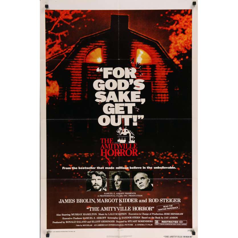 THE AMITYVILLE HORROR Movie Poster 27x40 in.  -  1979 - Stuart Rosenberg, James Brolin