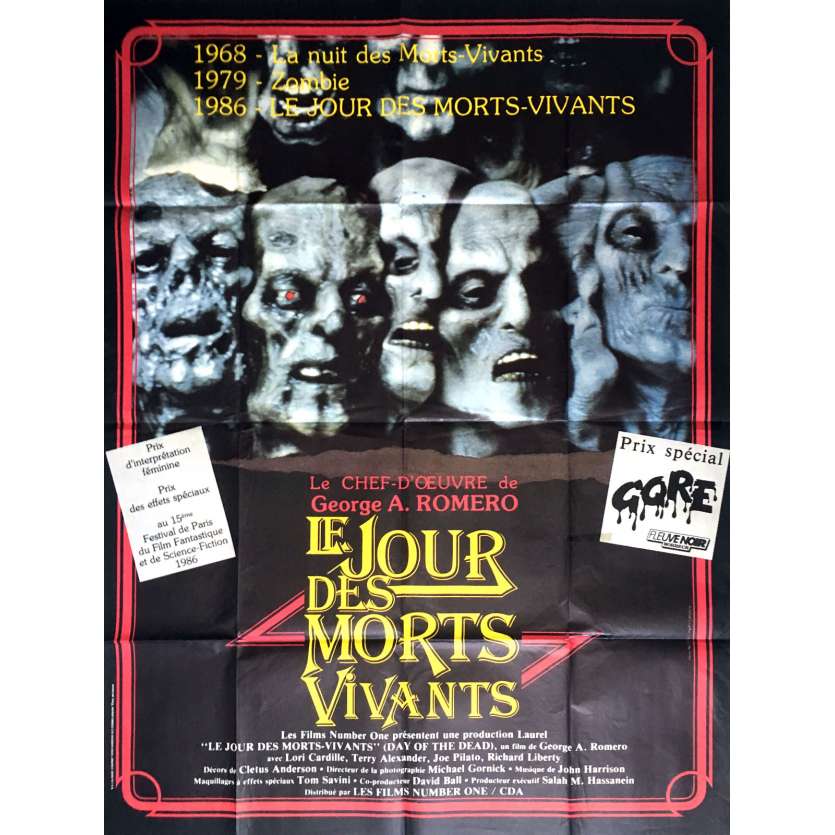 LE JOUR DES MORTS VIVANTS Affiche de film 120x160 cm - 1985 - Lori Cardille, George A. Romero