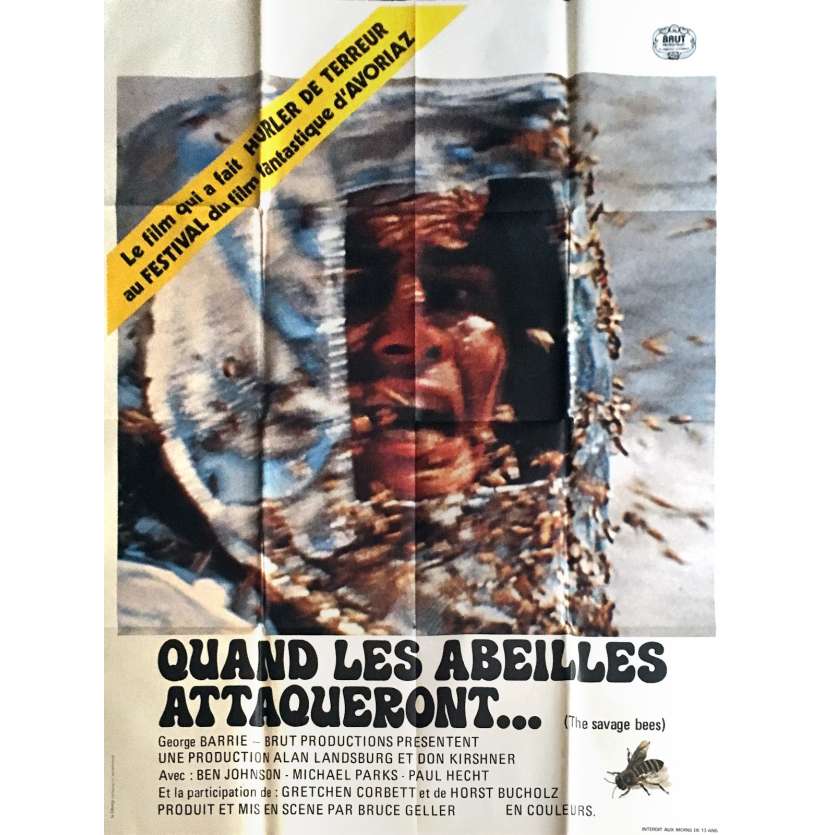 QUAND LES ABEILLES ATTAQUERONT Affiche de film 120x160 cm -  1976 - Ben Johnson, Bruce Geller
