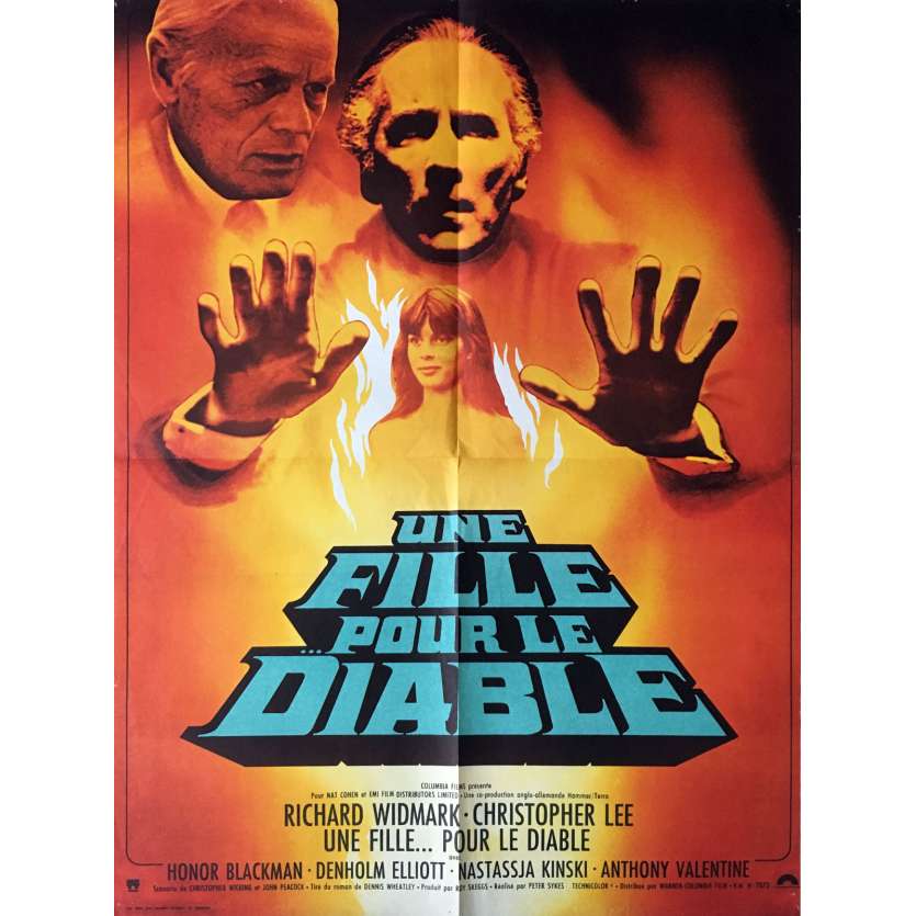 UNE FILLE POUR LE DIABLE Affiche de film 60x80 cm - 1976 - Christopher Lee, Peter Sykes