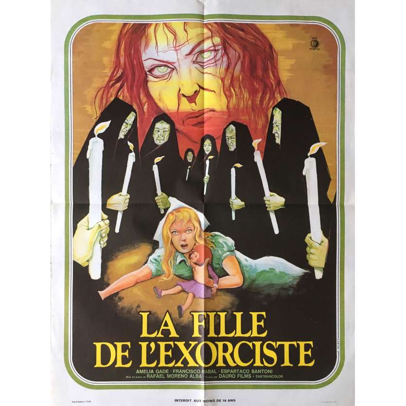 LA FILLE DE L'EXORCISTE Affiche de film 60x80 cm -  1971 - Analia Gadé, Rafael Moreno Alba