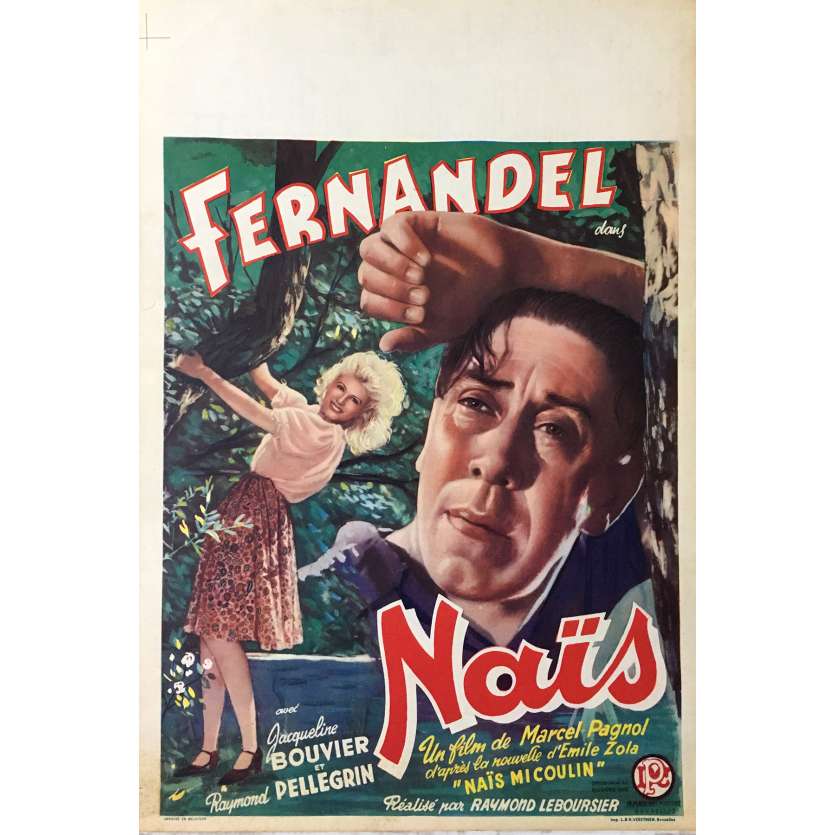 NAIS Movie Poster 11x17 in. - 1945 - Marcel Pagnol, Fernandel