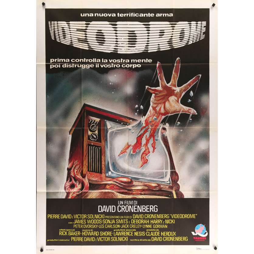 VIDEODROME Movie Poster 39x55 in.  -  1983 - David Cronenberg, James Woods