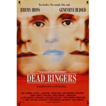 DEAD RINGERS English Movie Poster 27x40 - 1989 - David Cronenberg, Jeremy Irons