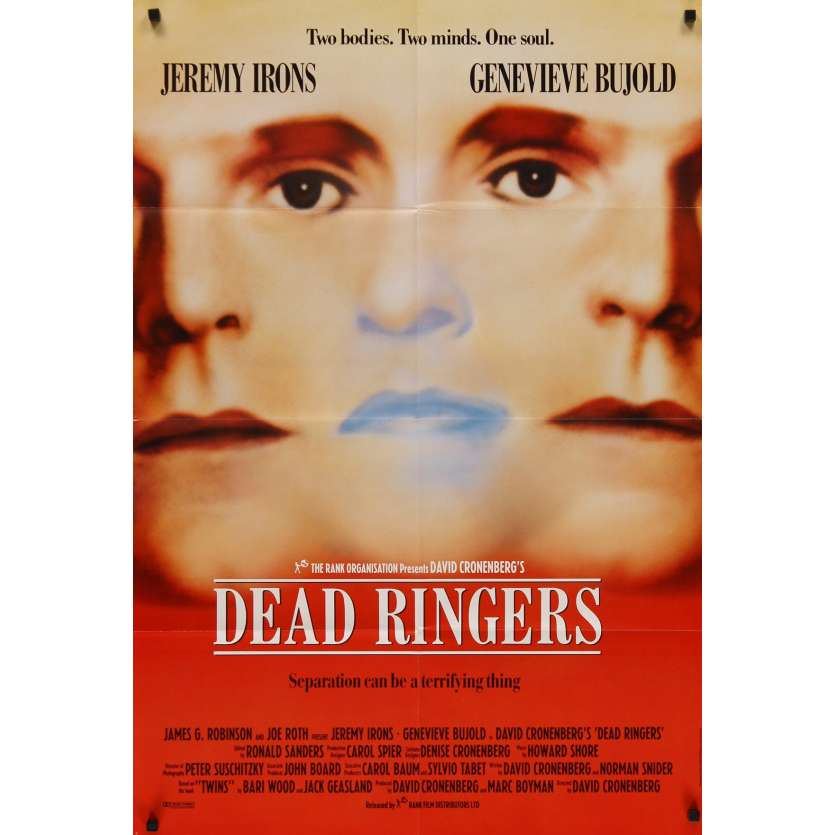 DEAD RINGERS English Movie Poster 27x40 - 1989 - David Cronenberg, Jeremy Irons