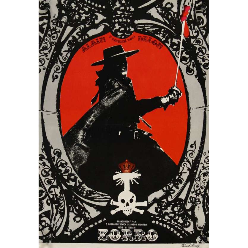 Mauvais-genres.com ALAIN DELON Zorro Affiche du film CZ 1977 Affiches cinéma