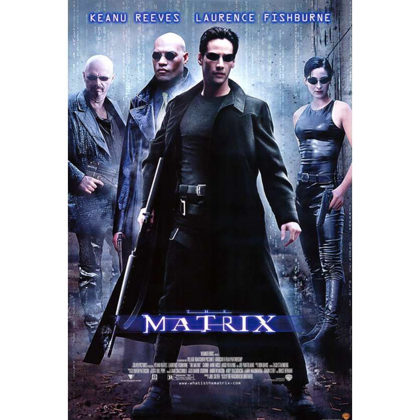 MATRIX Video Affiche du film US '99 Keanu Reeves, Wachowski Bros