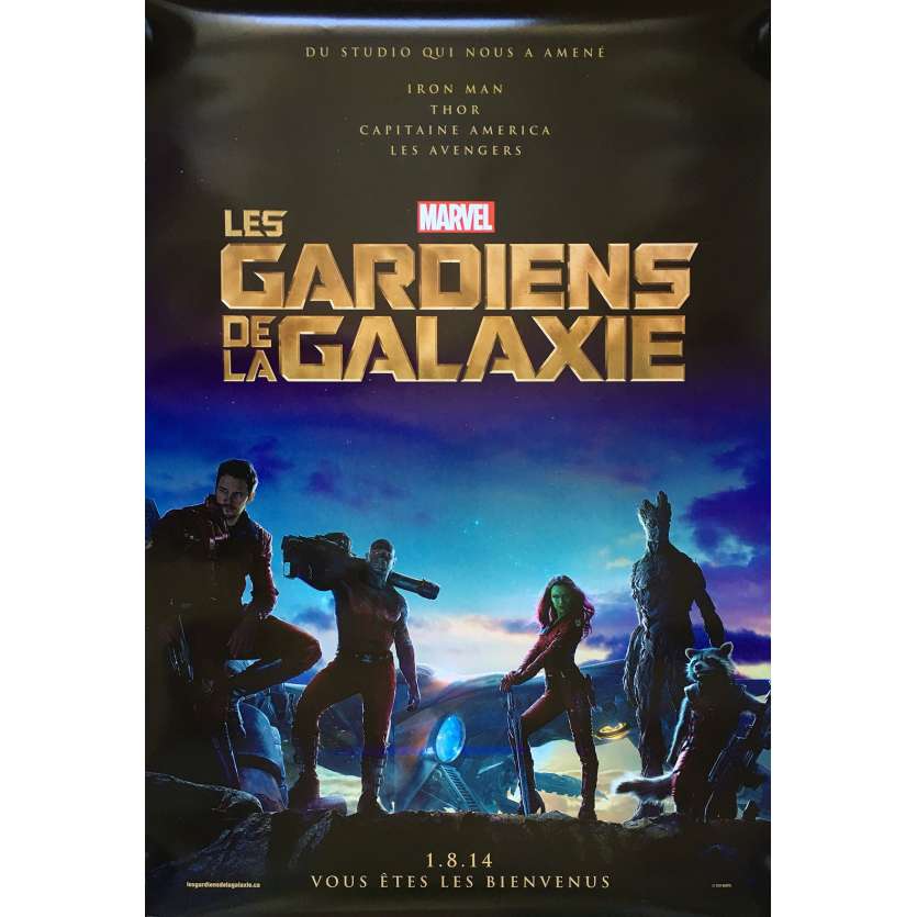 GUARDIANS OF THE GALAXY Movie Poster 27x40 in. - DS 2014 - James Gunn, Chris Pratt