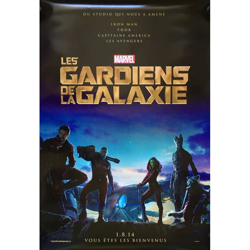 LES GARDIENS DE LA GALAXIE Affiche de film 69x101 cm - DS 2014 - Chris Pratt, James Gunn -