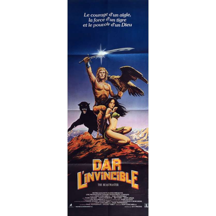 THE BEASTMASTER Movie Poster 23x63 in.  -  1982 - Don Coscarelli, Marc Singer