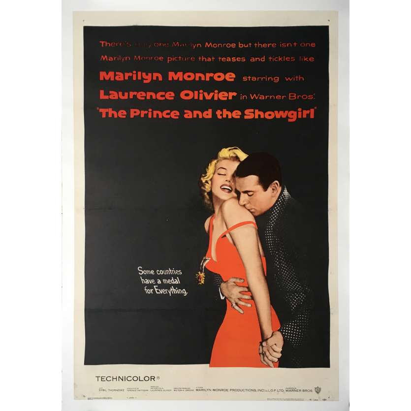 THE PRINCE AND THE SHOWGIRL Movie Poster 27x40 in. - 1957 - Lawrence Oliver, Marilyn Monroe