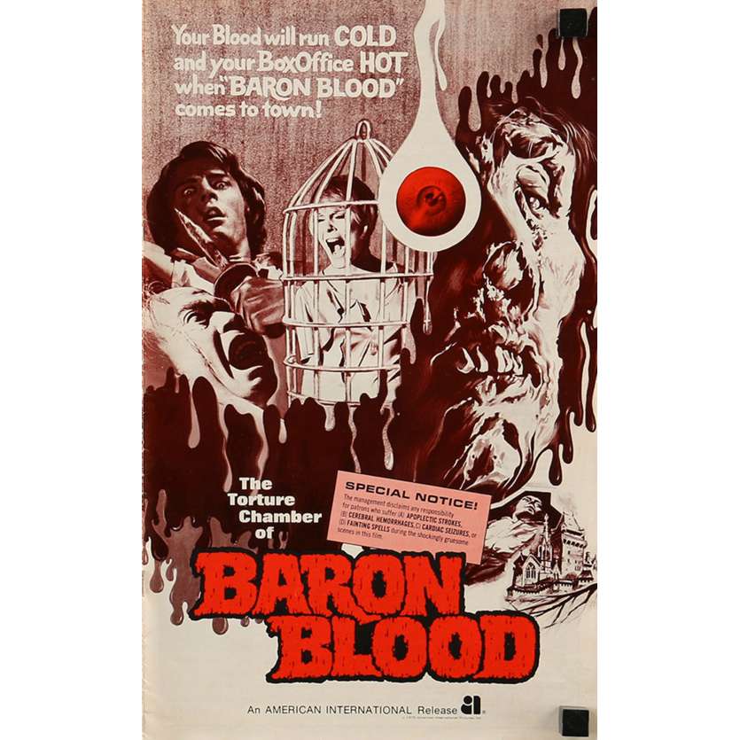 BARON BLOOD Pressbook 8,5x14 in. - 12p 1972 - Mario Bava, Joseph Cotten