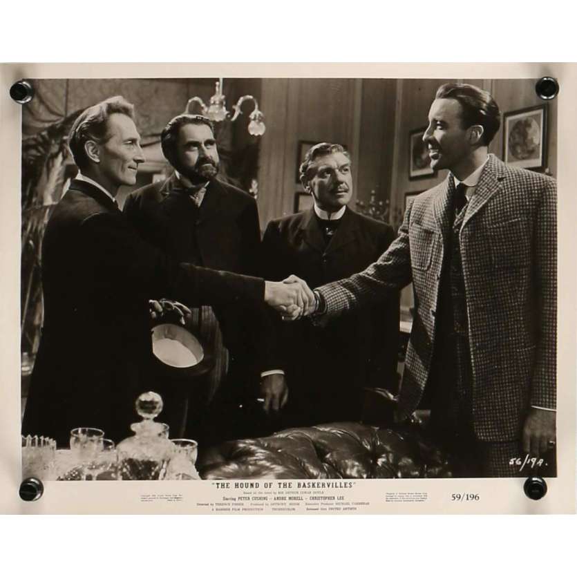 LE CHIEN DES BASKERVILLE Photo de presse 20x25 cm - N03 1959 - Peter Cushing, Christopher Lee, Terence Fisher