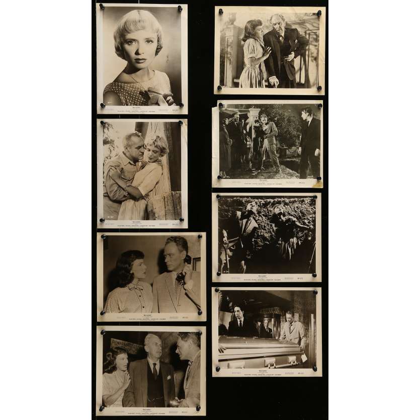 MACABRE Photos de presse 20x25 cm - x8 1958 - Bernice Stegers, William Castle