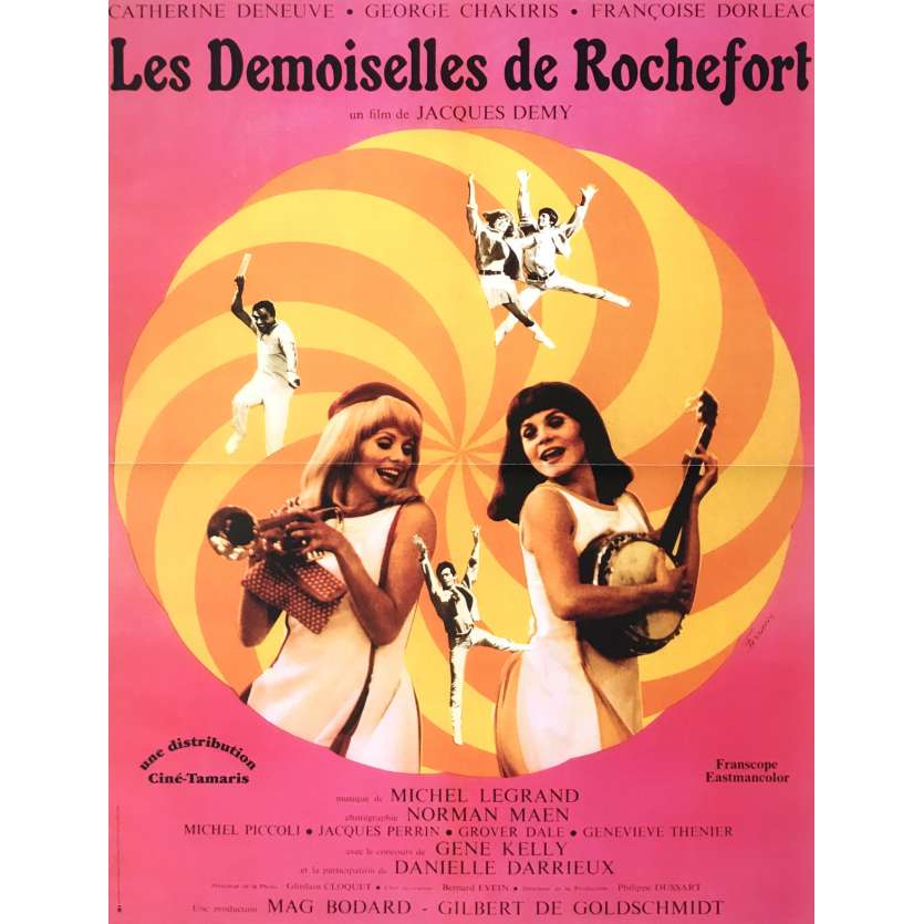 THE YOUNG GIRLS OF ROCHEFORT Movie Poster 15x21 in. - R2003 - Jacques Demy, Catherine Deneuve
