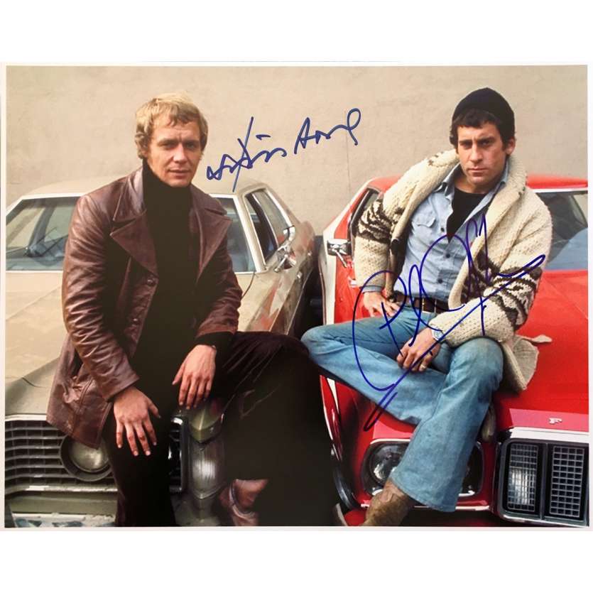 STARSKY ET HUTCH Photo signée par David Soul et Paul Michael Glaser - 28x36 - 1980's