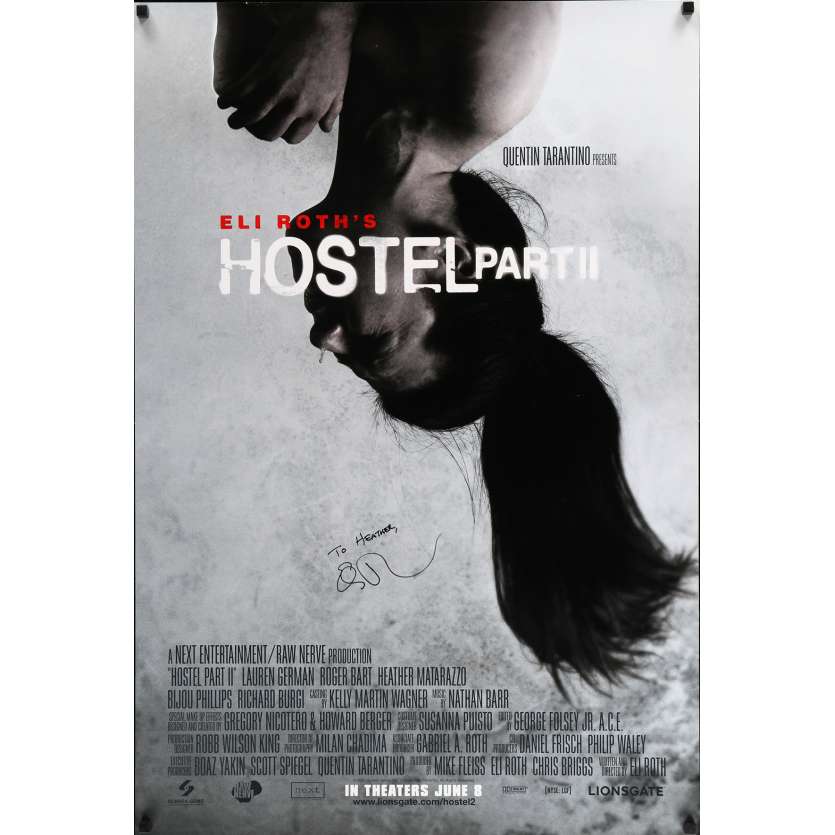 HOSTEL II Affiche signée 69x101 cm - 2007 - Lauren German, Eli Roth