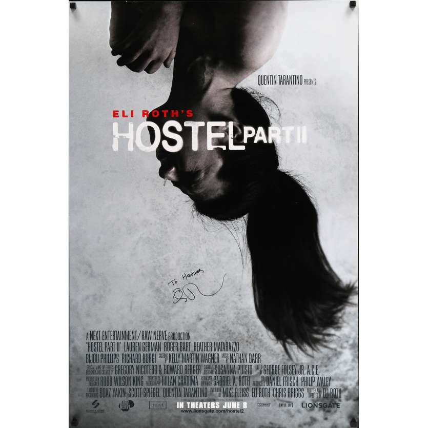 HOSTEL PART II Signed Poster 27x40 in.  -  2007 - Eli Roth, Lauren German