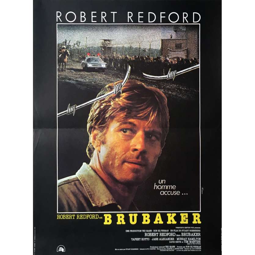 BRUBAKER Affiche de film 40x60 - 1980 - Robert Redford