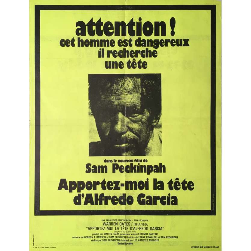 APPORTEZ-MOI LA TETE D'ALFREDO GARCIA Affiche de film 60x80 cm - 1974 - Warren Oates, Sam Peckinpah