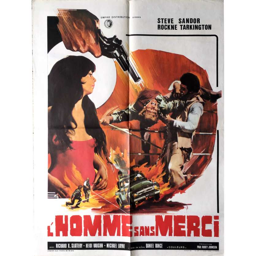 THE NO MERCY MAN Movie Poster 23x32 in.  -  1973 - Daniel Vance, Steve Sandor
