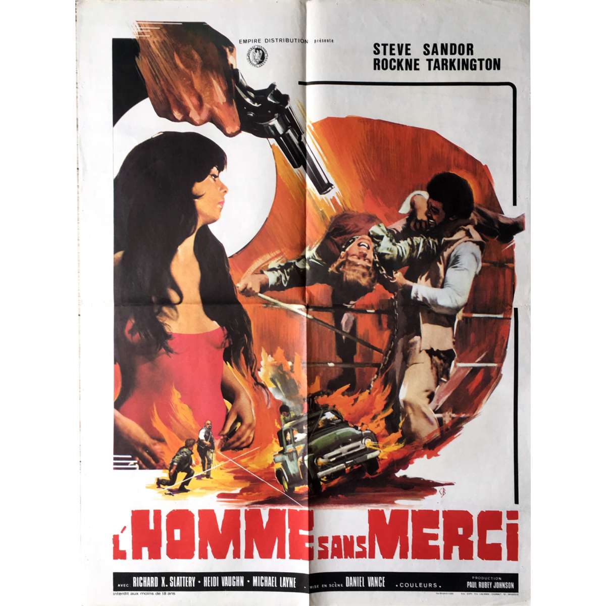 THE NO MERCY MAN Movie Poster 23x32 in. - 1973 - Daniel Vance, Steve Sandor