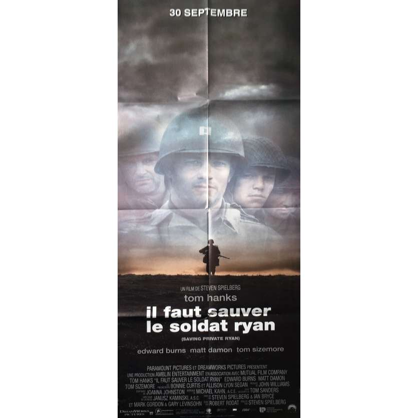 IL FAUT SAUVER LE SOLDAT RYAN Affiche de film 60x160 cm - 1998 - Tom Hanks, Steven Spielberg