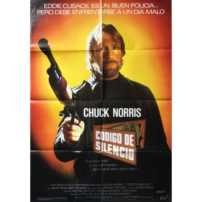 CODE OF SILENCE Movie Poster 29x40 in.  -  1985 - Andrew Davis, Chuck Norris