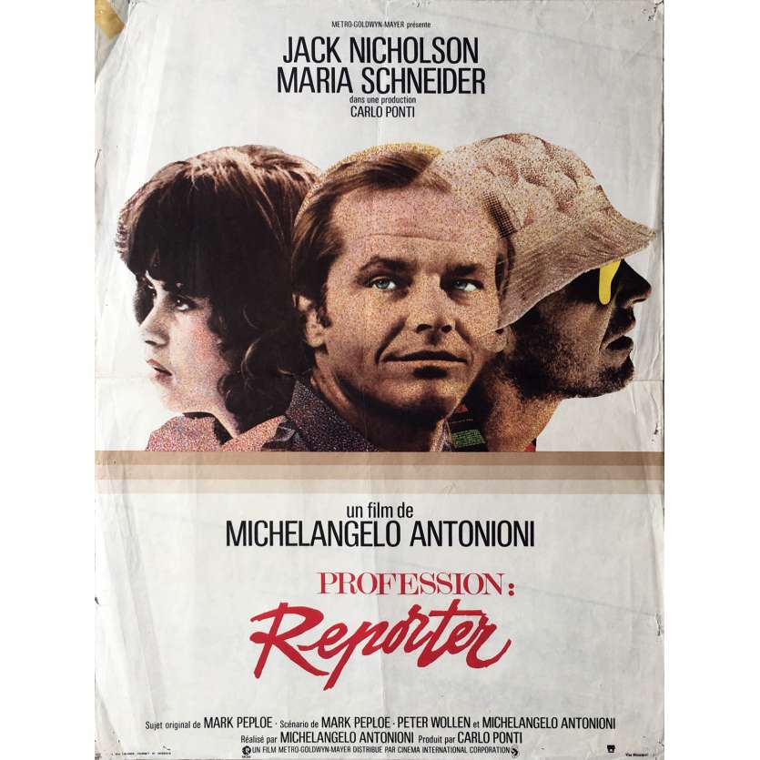 THE PASSENGER Movie Poster 15x21 in.  -  1975 - Michelangelo Antonioni, Jack Nicholson