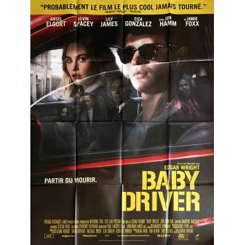BABY DRIVER Affiche de film 120x160 cm - 2017 - Jon Hamm, Edgar Wright