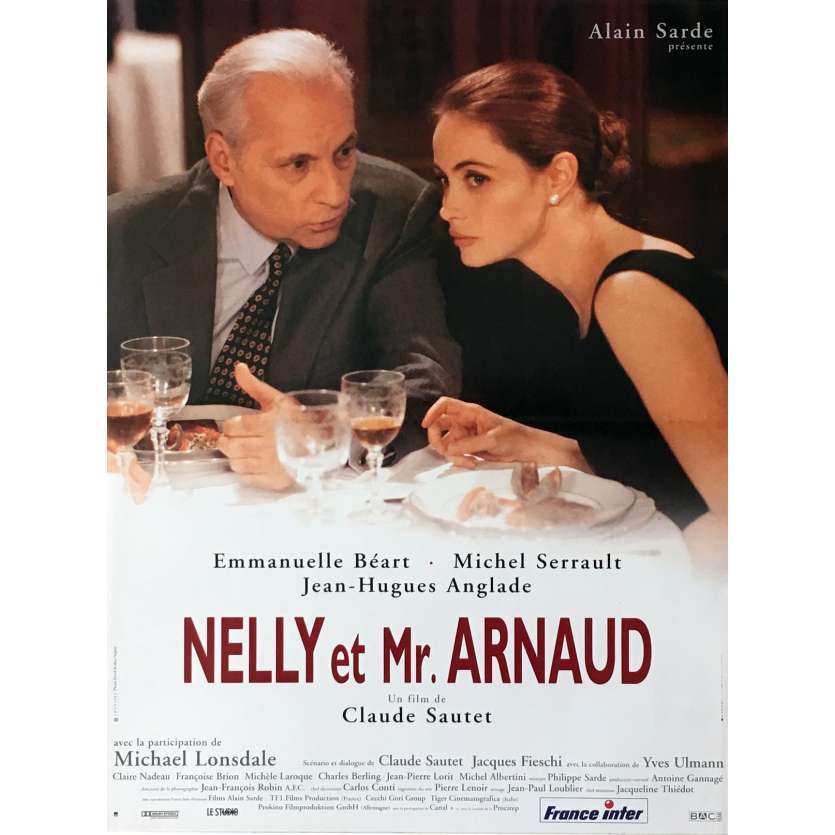 NELLY & MONSIEUR ARNAUD Movie Poster 15x21 in.  -  1995 - Claude Sautet, Emmanuelle Béart