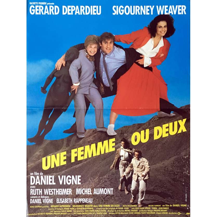 UNE FEMME OU DEUX Affiche de film 40x60 cm - 1985 - Gérard Depardieu, Daniel Vigne