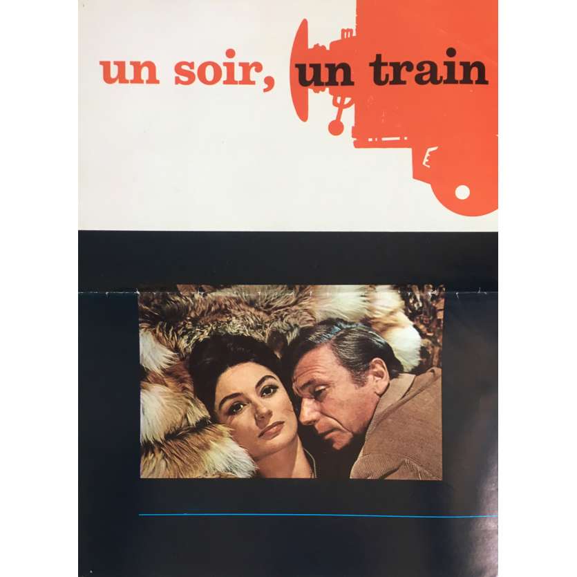 UN SOIR UN TRAIN Herald 8x12 in. - 1968 - André Delvaux, Yves Montand