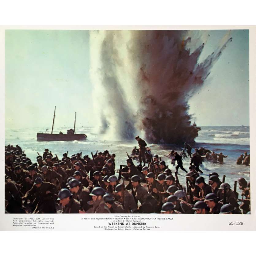 WEEKEND AT DUNKIRK Lobby Card 8x10 in.  - N04 1964 - Henri Verneuil, Jean-Paul Belmondo