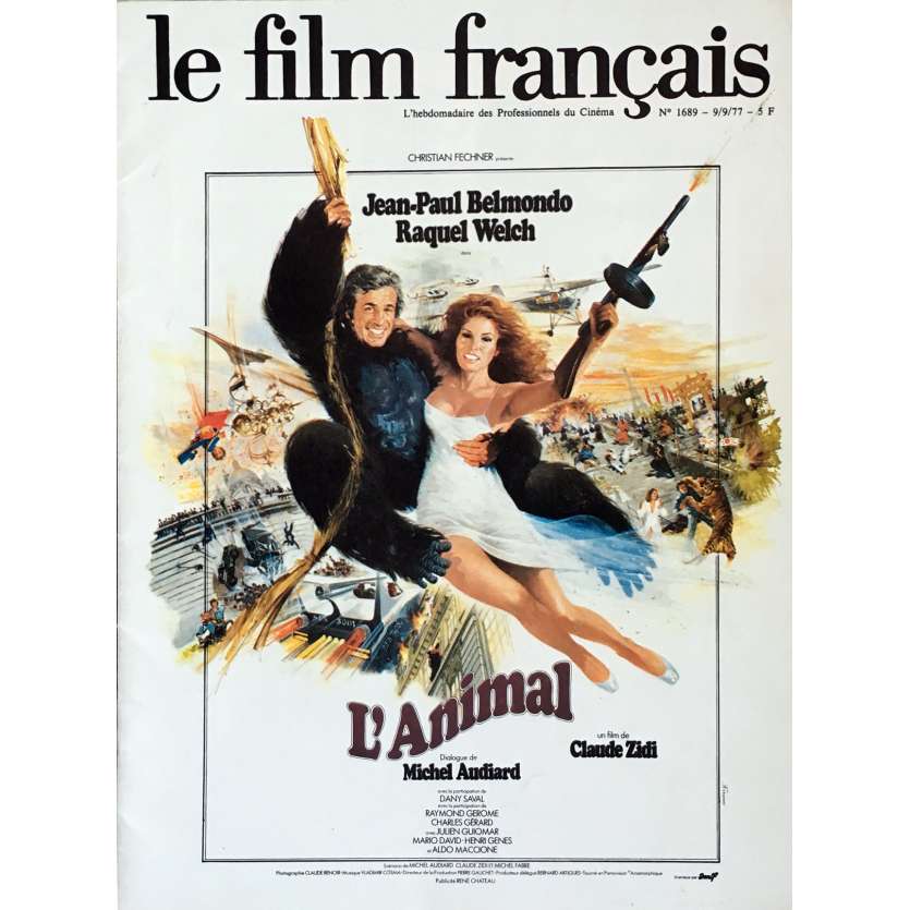 LE FILM FRANÇAIS Magazine 9x12 in.  -  R1970 - Claude Zidi, Jean-Paul Belmondo