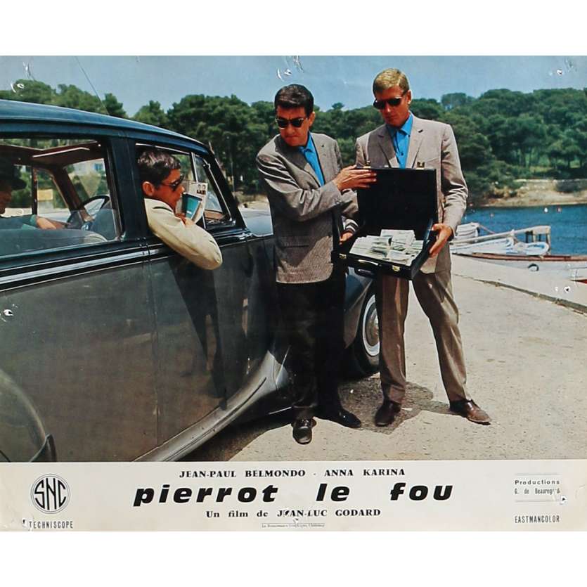 PIERROT LE FOU Lobby Card 9,5x12 in. - N08 1965 - Jean-Luc Godard, Jean-Paul Belmondo