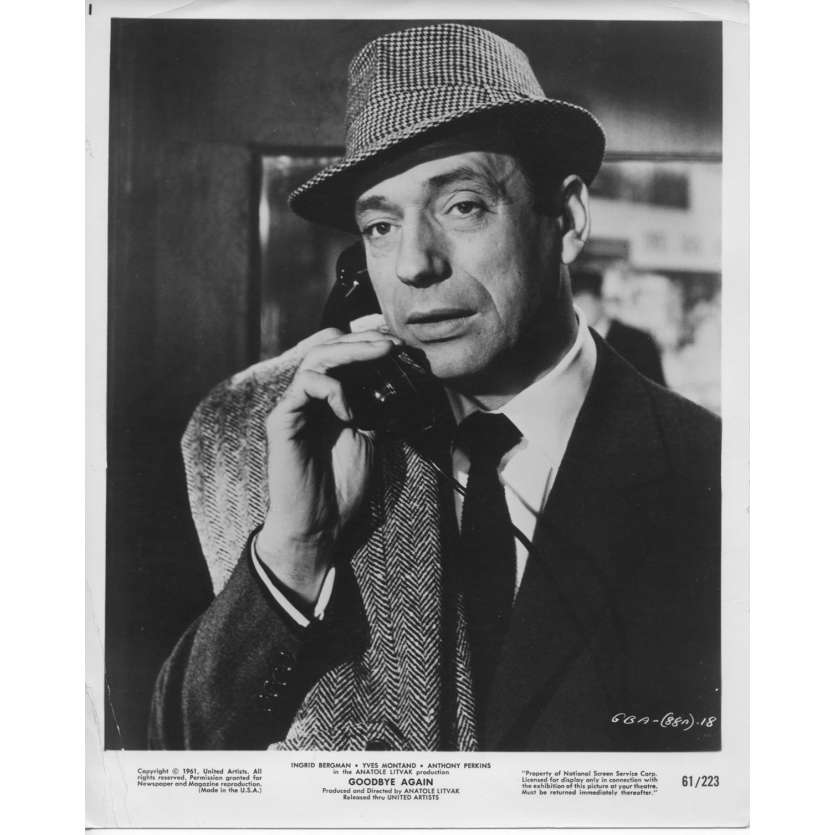 GOODBYE AGAIN Movie Still 8x10 in.  - N01 1961 - Anatole Titvak, Yves Montand
