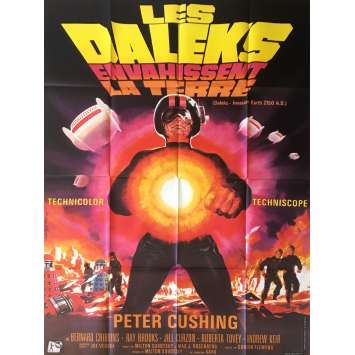 DALEK'S INVASION EARTH 2150 A.D. Movie Poster 47x63 in. - 1966 - Gordon Flemyng, Peter Cushing DALEK'S INVASION EARTH 2150 A.D. Movie Poster 47x63 in. - 1966 - Gordon Flemyng, Peter Cushing