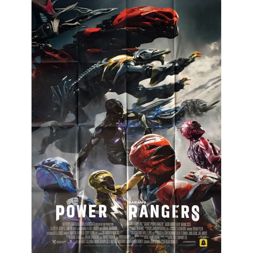 POWER RANGERS Movie Poster 47x63 in. - Style B. 2017 - Dean Israelite, Dacre Montgomery