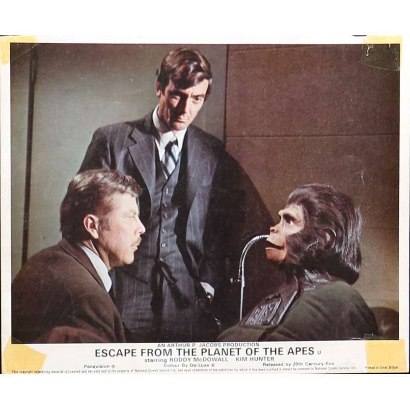 ESCAPE FROM THE PLANET OF THE APES Lobby Card 8x10 in.  - N02 1971 - Don Taylor, Roddy McDowall