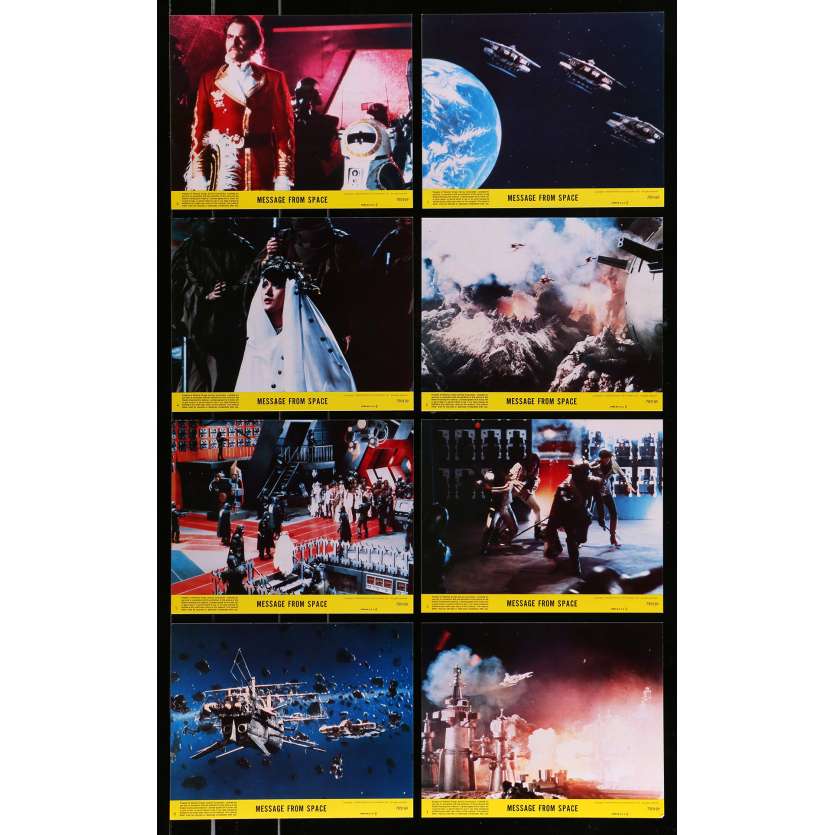 MESSAGE FROM SPACE Lobby Cards 8x10 in. - x8 1978 - Kinji Fukasaku, Vic Morrow