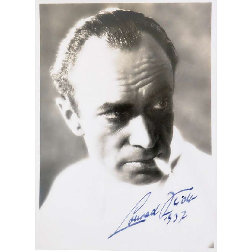 CONRAD VEIDT German Autographed Photo ! 4x6 - 1932 - with COA